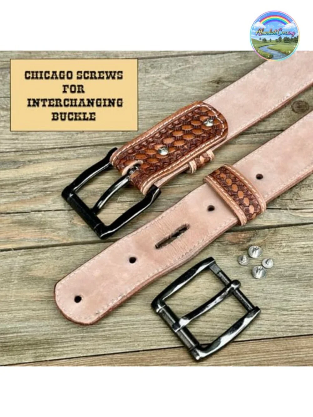 Full Grain Leather Western Belt Men Handmade Beaded Tooled Cowboy Belt 1.5 in